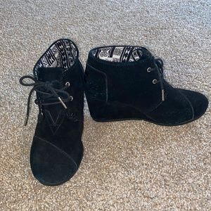 Tom’s Kala Black Suede Booties
